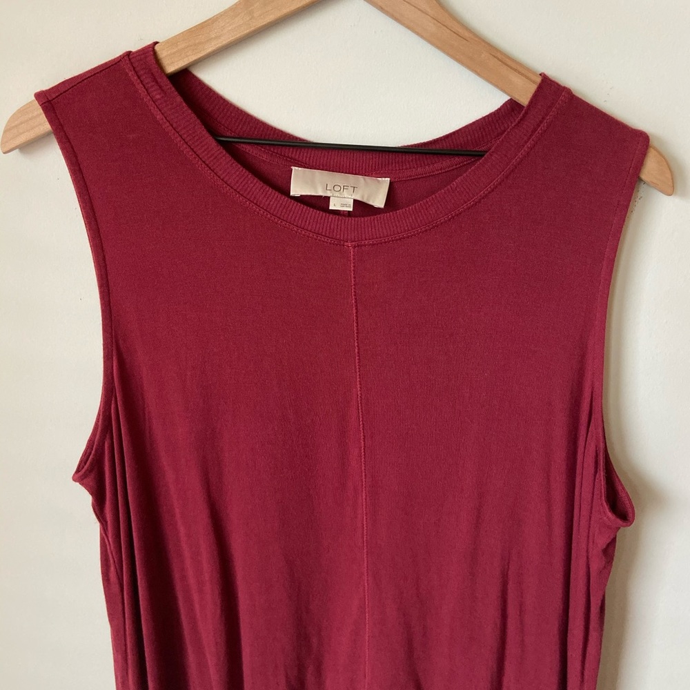 Dark red sleeveless top